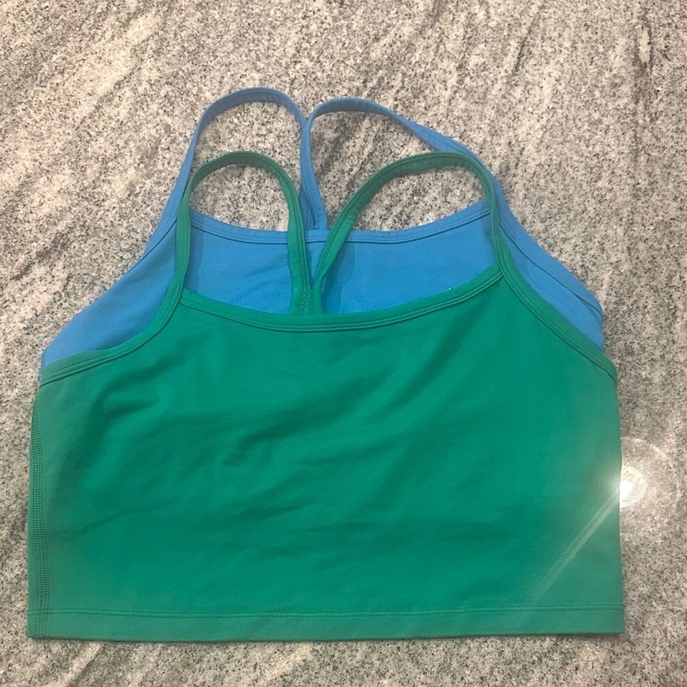 Offline by Aerie Green and Blue Sports Bra